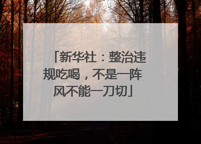 新华社：整治违规吃喝，不是一阵风不能一刀切
