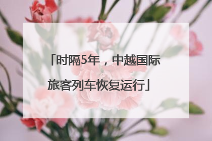 时隔5年，中越国际旅客列车恢复运行