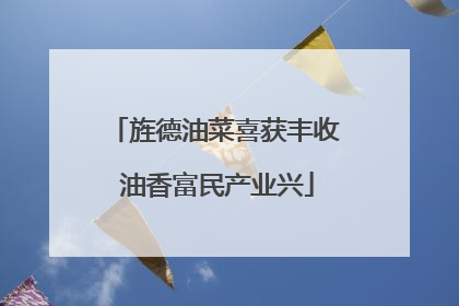 旌德油菜喜获丰收 油香富民产业兴