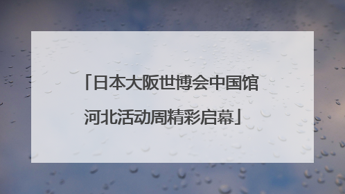 日本大阪世博会中国馆河北活动周精彩启幕