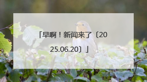 早啊！新闻来了〔2025.06.20〕