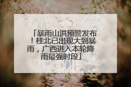 暴雨山洪预警发布！桂北已出现大到暴雨，广西进入本轮降雨最强时段