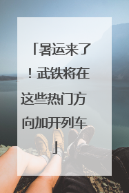 暑运来了！武铁将在这些热门方向加开列车