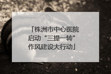 株洲市中心医院启动“三提一转”作风建设大行动