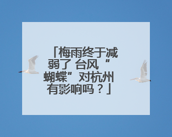 梅雨终于减弱了 台风“蝴蝶”对杭州有影响吗？