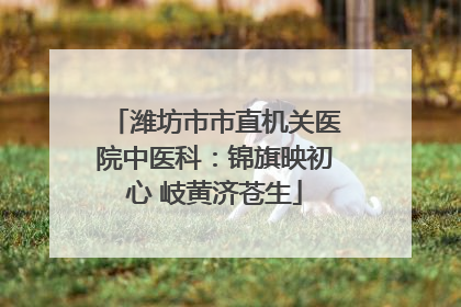 潍坊市市直机关医院中医科：锦旗映初心 岐黄济苍生