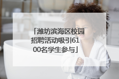 潍坊滨海区校园招聘活动吸引6100名学生参与