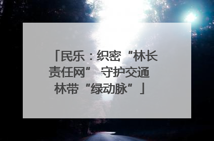 民乐：织密“林长责任网” 守护交通林带“绿动脉”