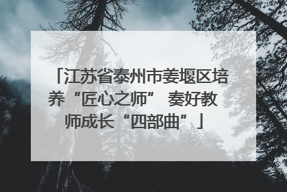 江苏省泰州市姜堰区培养“匠心之师” 奏好教师成长“四部曲”