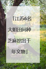 江苏6名大姐田间种芝麻挖出千年文物