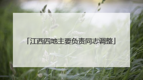 江西四地主要负责同志调整