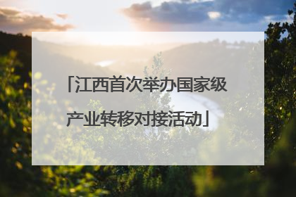 江西首次举办国家级产业转移对接活动