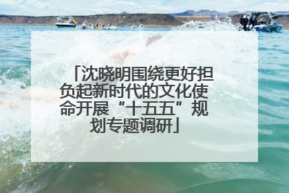 沈晓明围绕更好担负起新时代的文化使命开展“十五五”规划专题调研