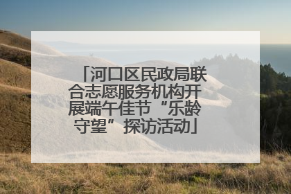河口区民政局联合志愿服务机构开展端午佳节“乐龄守望”探访活动