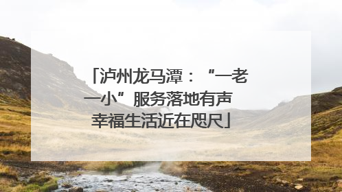 泸州龙马潭：“一老一小”服务落地有声 幸福生活近在咫尺