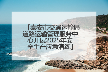 泰安市交通运输局道路运输管理服务中心开展2025年安全生产应急演练