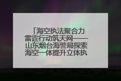 海空执法聚合力 雷霆行动筑天网——山东烟台海警局探索海空一体提升立体执法效能纪实