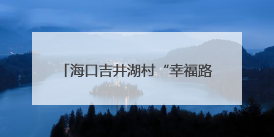海口吉井湖村“幸福路”竣工通车 村民告别“出行难”喜迎新生活