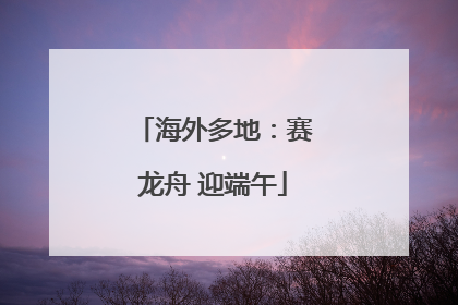 海外多地：赛龙舟 迎端午