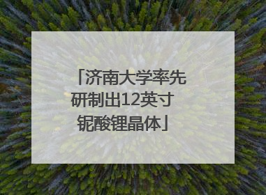 济南大学率先研制出12英寸铌酸锂晶体