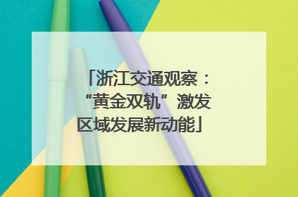 浙江交通观察：“黄金双轨”激发区域发展新动能