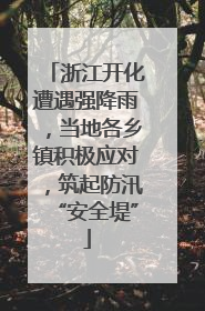浙江开化遭遇强降雨，当地各乡镇积极应对，筑起防汛“安全堤”