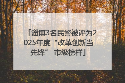 淄博3名民警被评为2025年度“改革创新当先锋” 市级榜样