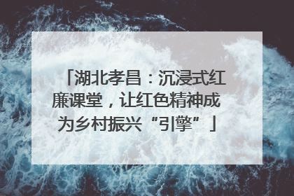 湖北孝昌：沉浸式红廉课堂，让红色精神成为乡村振兴“引擎”
