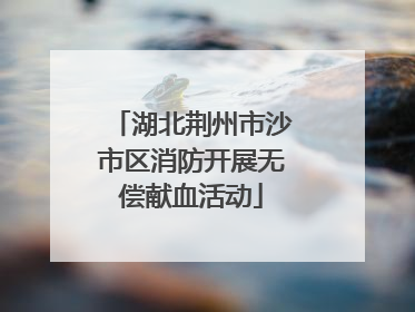 湖北荆州市沙市区消防开展无偿献血活动