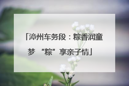漳州车务段：粽香润童梦 “粽”享亲子情
