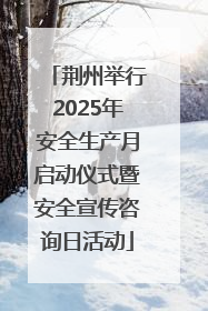 荆州举行2025年安全生产月启动仪式暨安全宣传咨询日活动