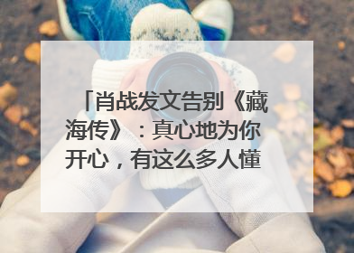 肖战发文告别《藏海传》：真心地为你开心，有这么多人懂你，导演回应“是否有第二季”