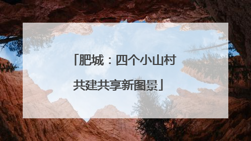 肥城：四个小山村共建共享新图景