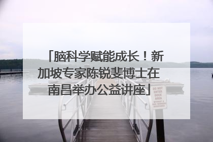 脑科学赋能成长！新加坡专家陈锐斐博士在南昌举办公益讲座