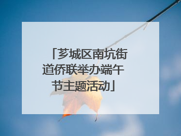 芗城区南坑街道侨联举办端午节主题活动