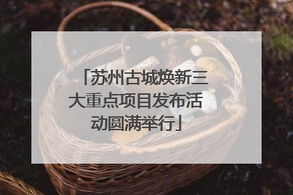 苏州古城焕新三大重点项目发布活动圆满举行