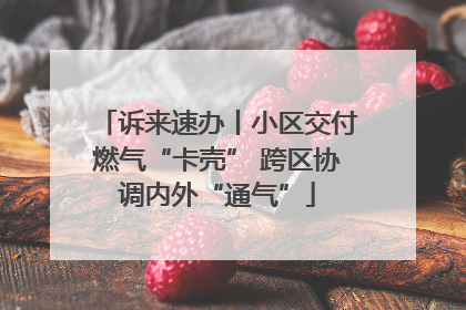 诉来速办丨小区交付燃气“卡壳” 跨区协调内外“通气”
