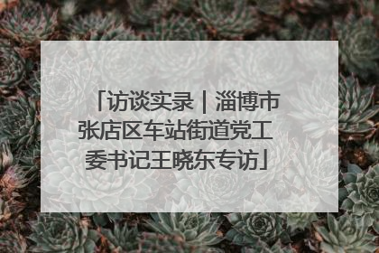 访谈实录｜淄博市张店区车站街道党工委书记王晓东专访