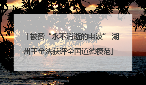 被赞“永不消逝的电波” 湖州王金法获评全国道德模范