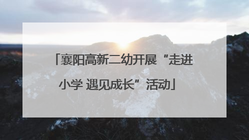 襄阳高新二幼开展“走进小学 遇见成长”活动