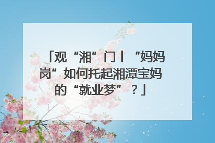 观“湘”门丨“妈妈岗”如何托起湘潭宝妈的“就业梦”？