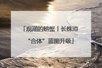 观潮的螃蟹丨长株潭“合体”蓝图升级