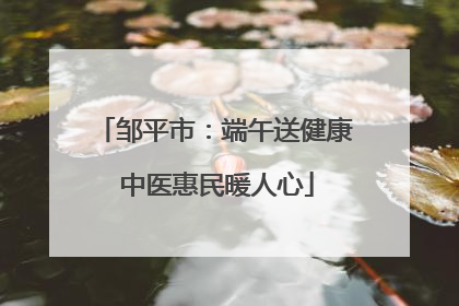邹平市：端午送健康 中医惠民暖人心