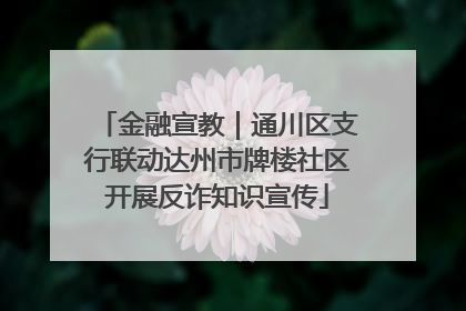 金融宣教｜通川区支行联动达州市牌楼社区开展反诈知识宣传