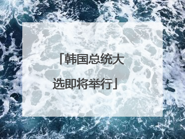 韩国总统大选即将举行