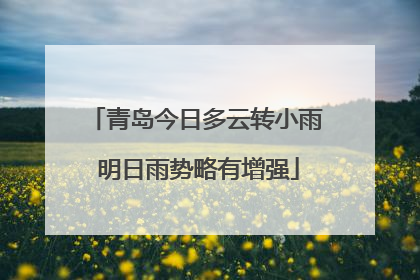青岛今日多云转小雨 明日雨势略有增强