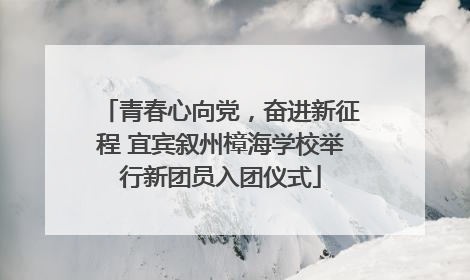 青春心向党，奋进新征程 宜宾叙州樟海学校举行新团员入团仪式