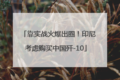 靠实战火爆出圈！印尼考虑购买中国歼-10