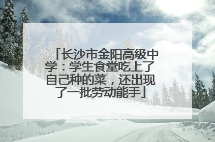 长沙市金阳高级中学：学生食堂吃上了自己种的菜，还出现了一批劳动能手