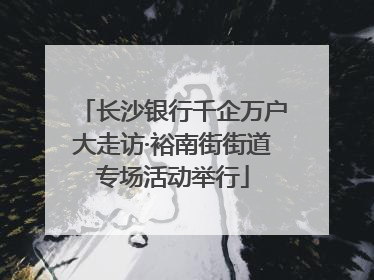 长沙银行千企万户大走访·裕南街街道专场活动举行